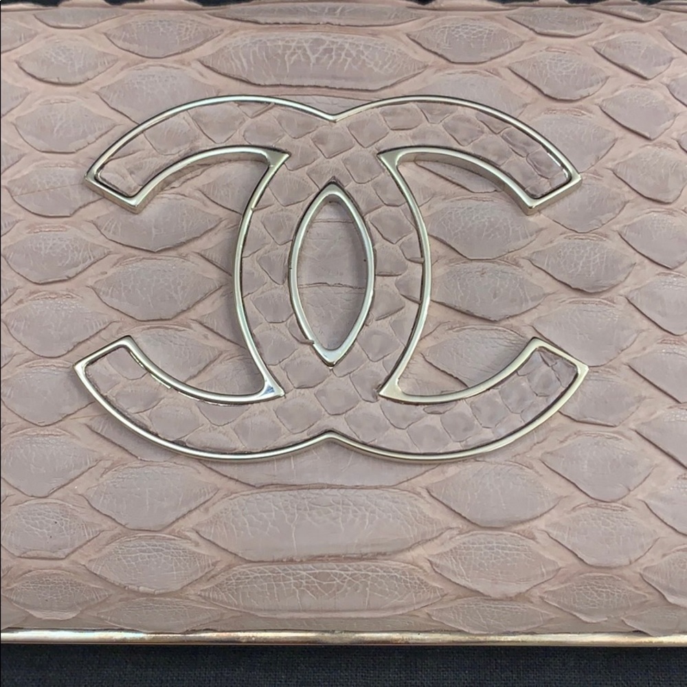Chanel Python Box Clutch - image 3